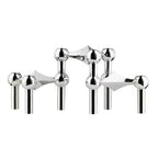 Candle Holder Geometric Polished Metal For Standard Tapers