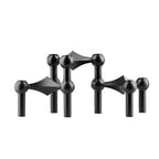 Candle Holder Geometric Polished Metal For Standard Tapers