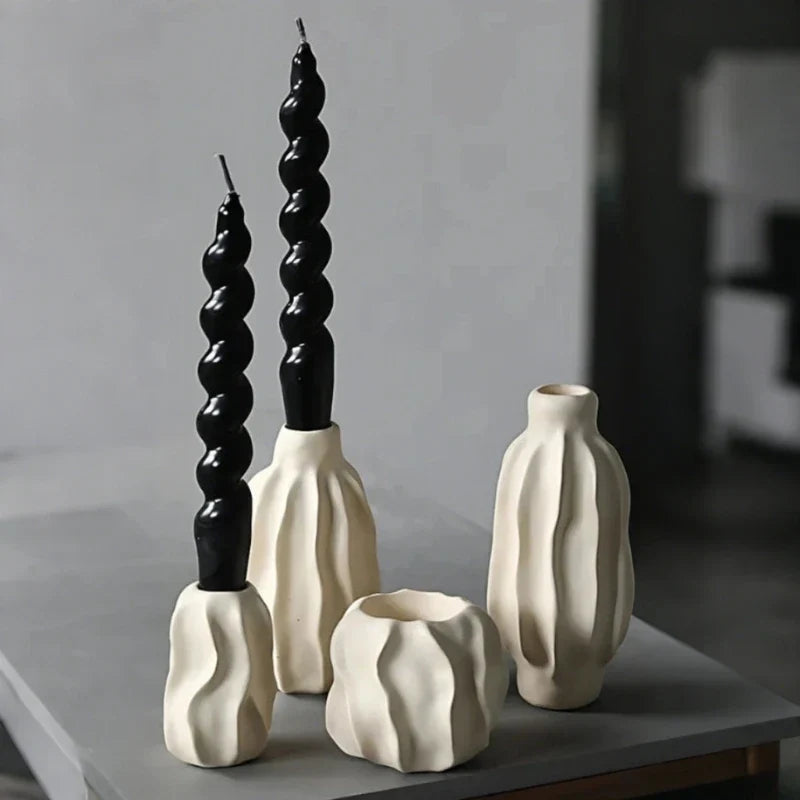 Candle Holder Handcrafted Ceramic For Taper Candles