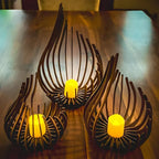 Candle Holder Handcrafted Wood Teardrop DIY Assembly