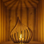 Candle Holder Handcrafted Wood Teardrop DIY Assembly