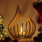 Candle Holder Handcrafted Wood Teardrop DIY Assembly