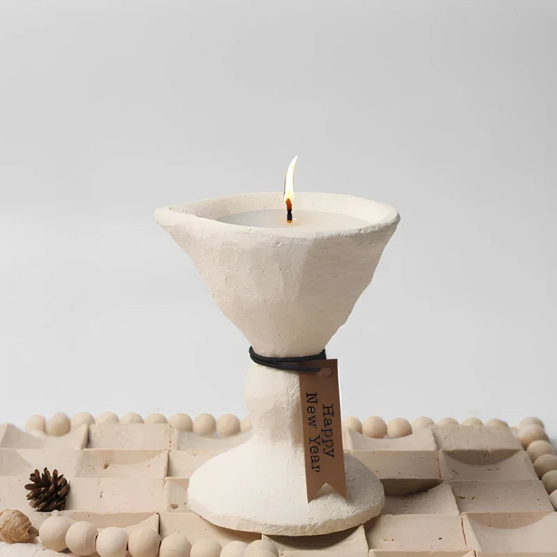Candle Holder Heat-Resistant Cement Nordic Minimalist