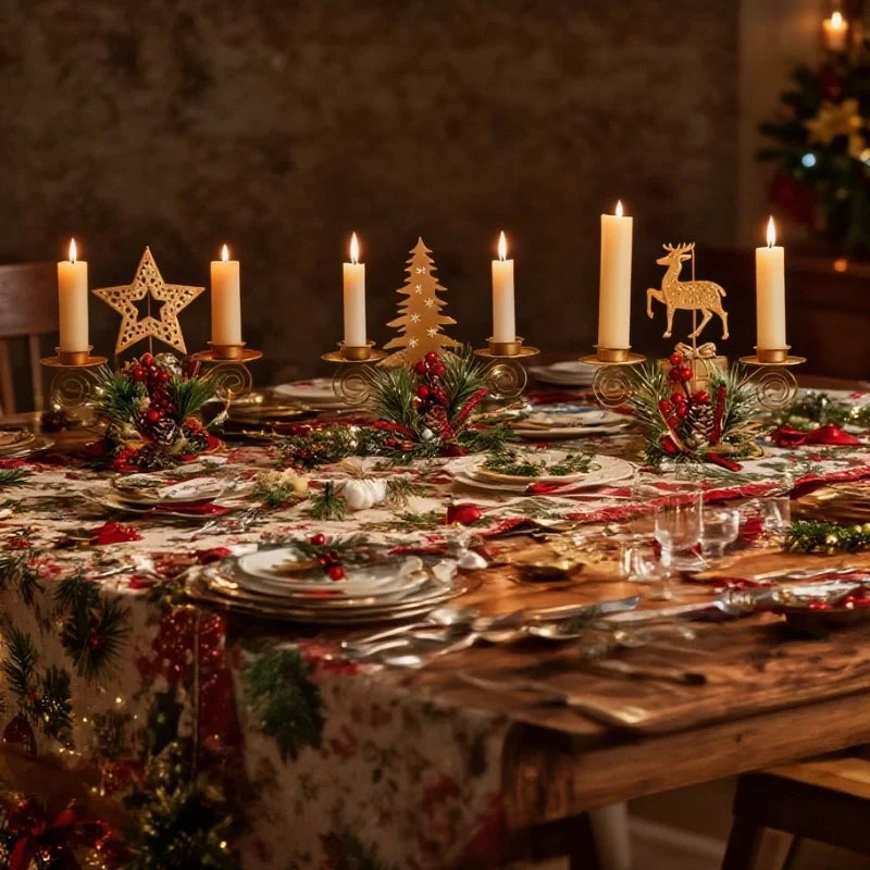 Candle Holder Iron Christmas Motifs For Taper Candles