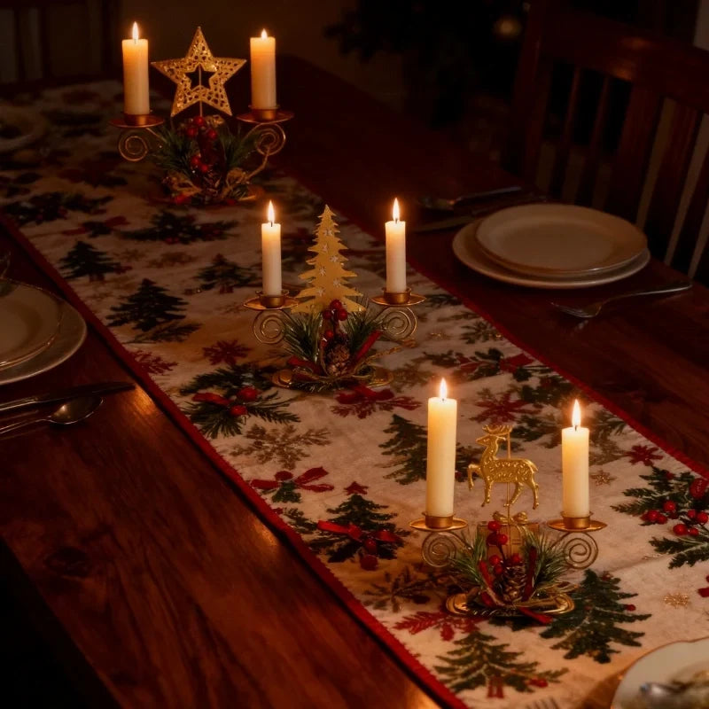 Candle Holder Iron Christmas Motifs For Taper Candles