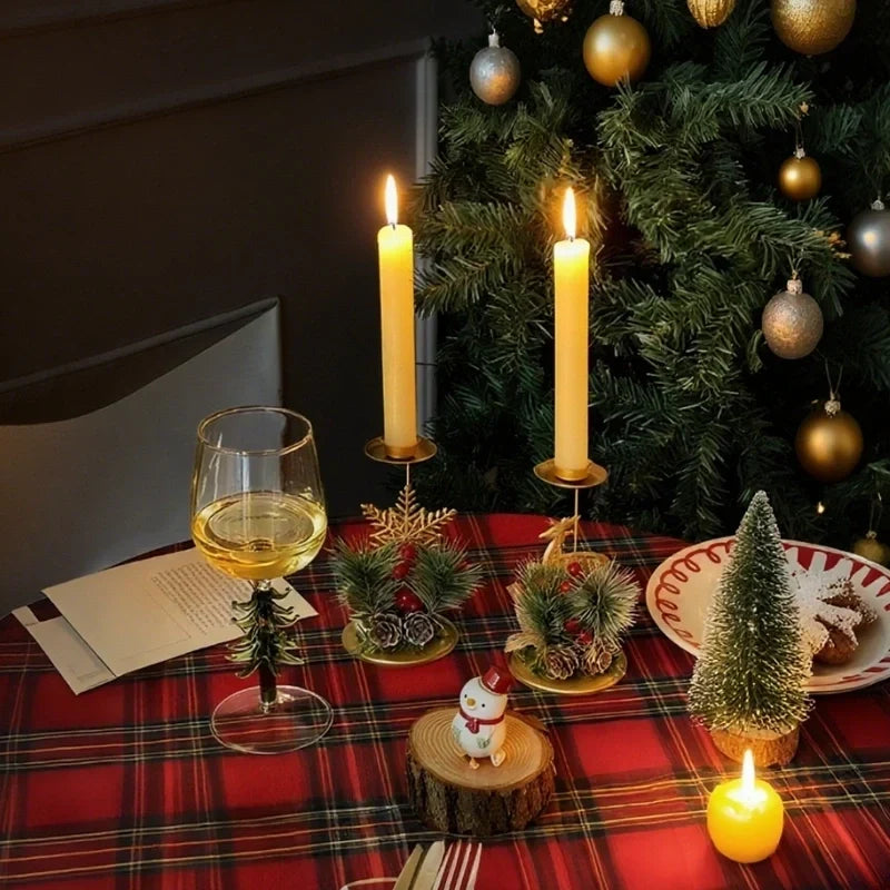 Candle Holder Iron Christmas Motifs For Taper Candles