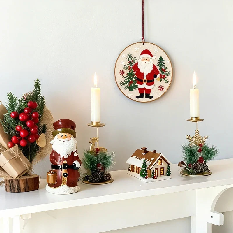 Candle Holder Iron Christmas Motifs For Taper Candles