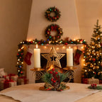 Candle Holder Iron Christmas Motifs For Taper Candles