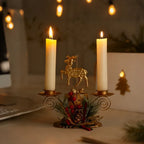 Candle Holder Iron Christmas Motifs For Taper Candles
