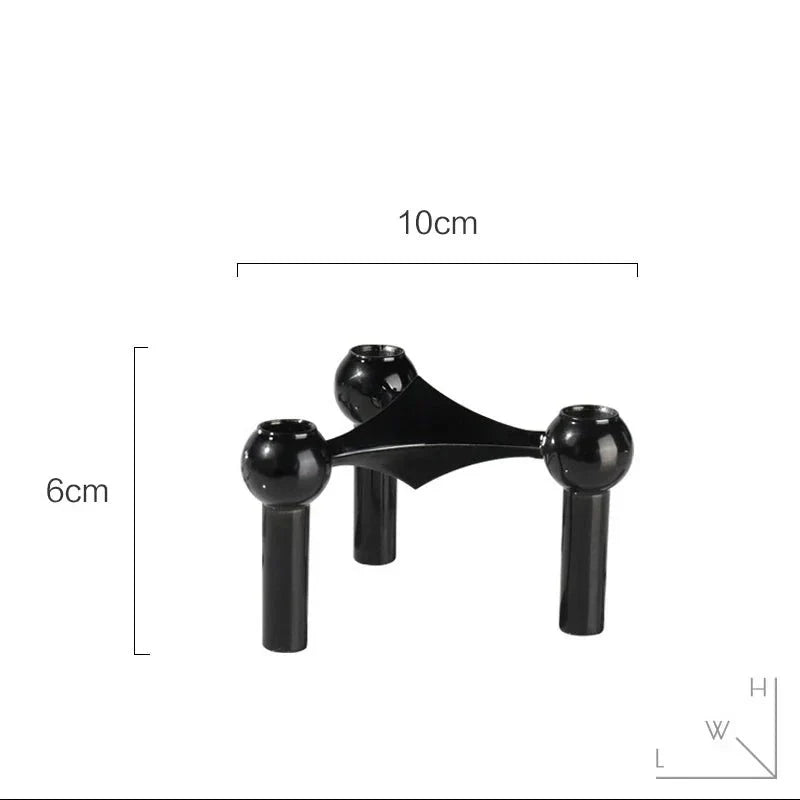 Candle Holder Molecular Structure Stainless Steel