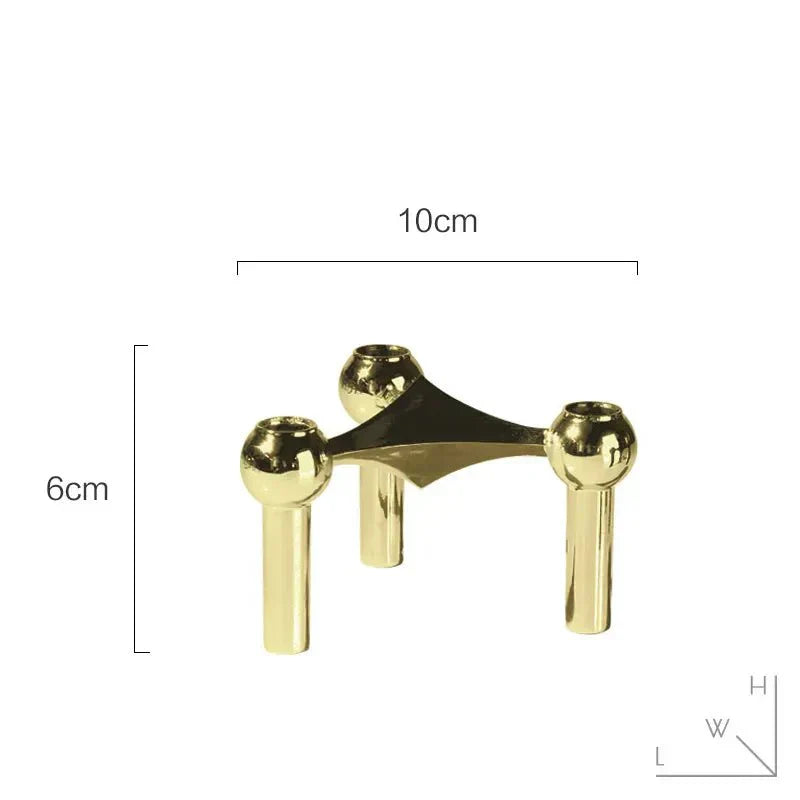 Candle Holder Molecular Structure Stainless Steel