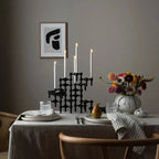 Candle Holder Molecular Structure Stainless Steel
