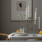 Candle Holder Molecular Structure Stainless Steel