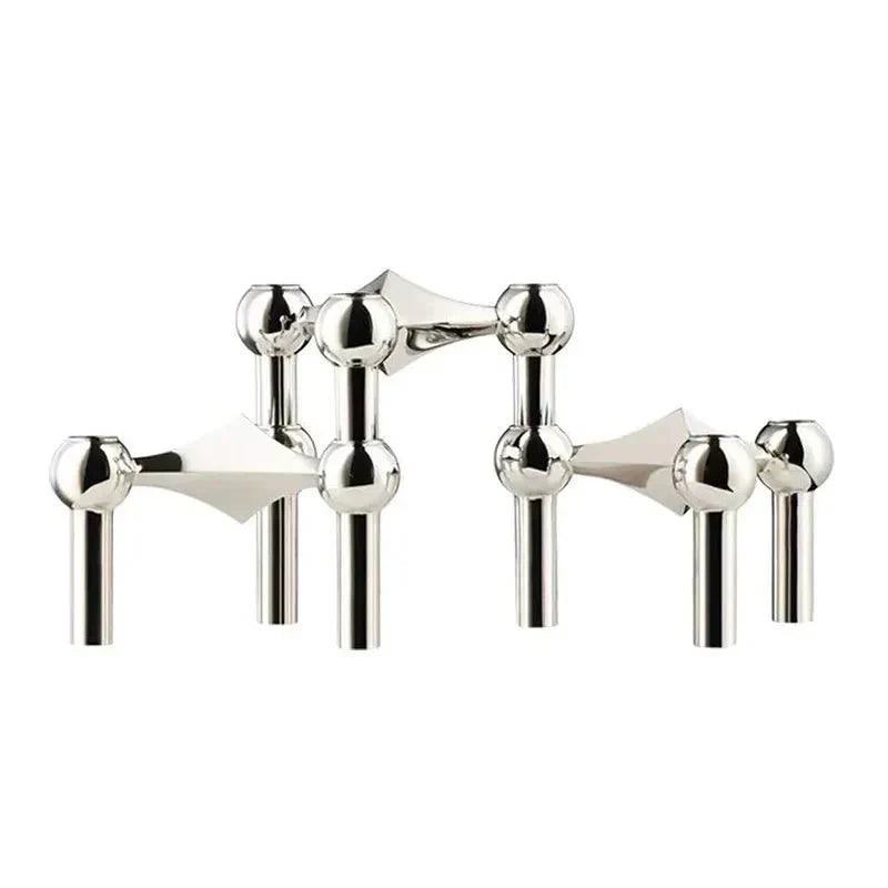 Candle Holder Molecular Structure Stainless Steel