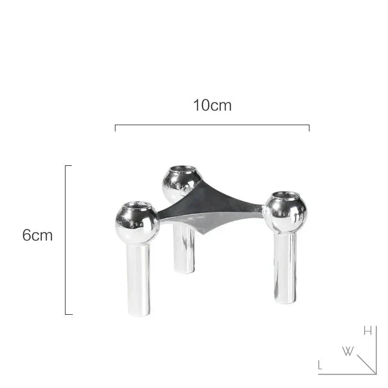 Candle Holder Molecular Structure Stainless Steel