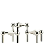 Candle Holder Molecule-Inspired Sculptural Metal Finish