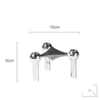 Candle Holder Molecule-Inspired Sculptural Metal Finish