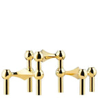Candle Holder Molecule-Inspired Sculptural Metal Finish