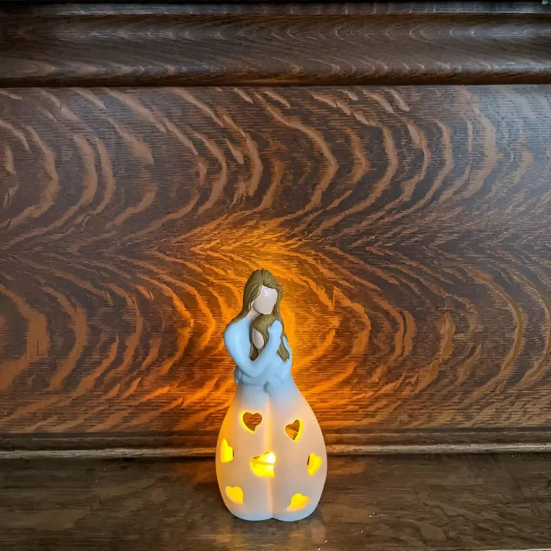 Candle Holder Mother & Daughter Sculptural Figurine
