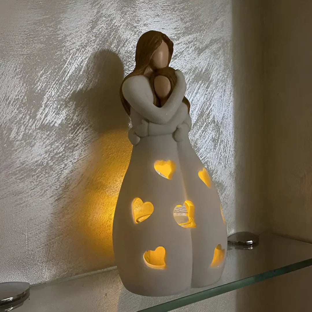 Candle Holder Mother & Daughter Sculptural Figurine