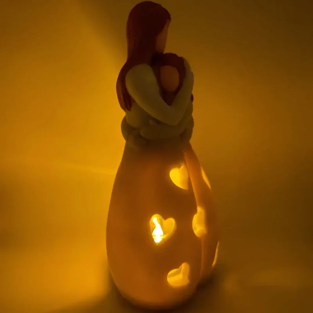 Candle Holder Mother & Daughter Sculptural Figurine