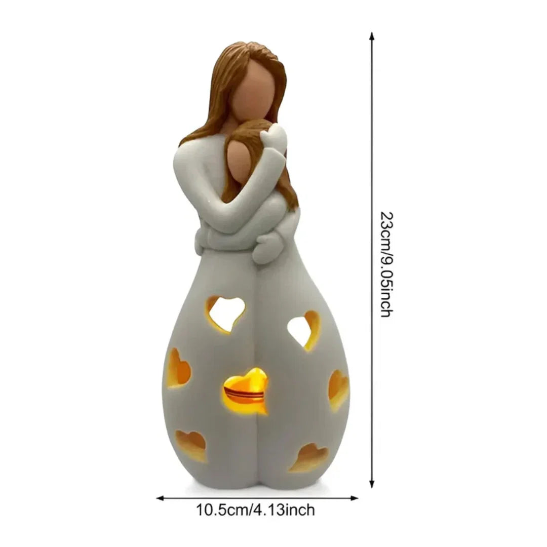Candle Holder Mother & Daughter Sculptural Figurine