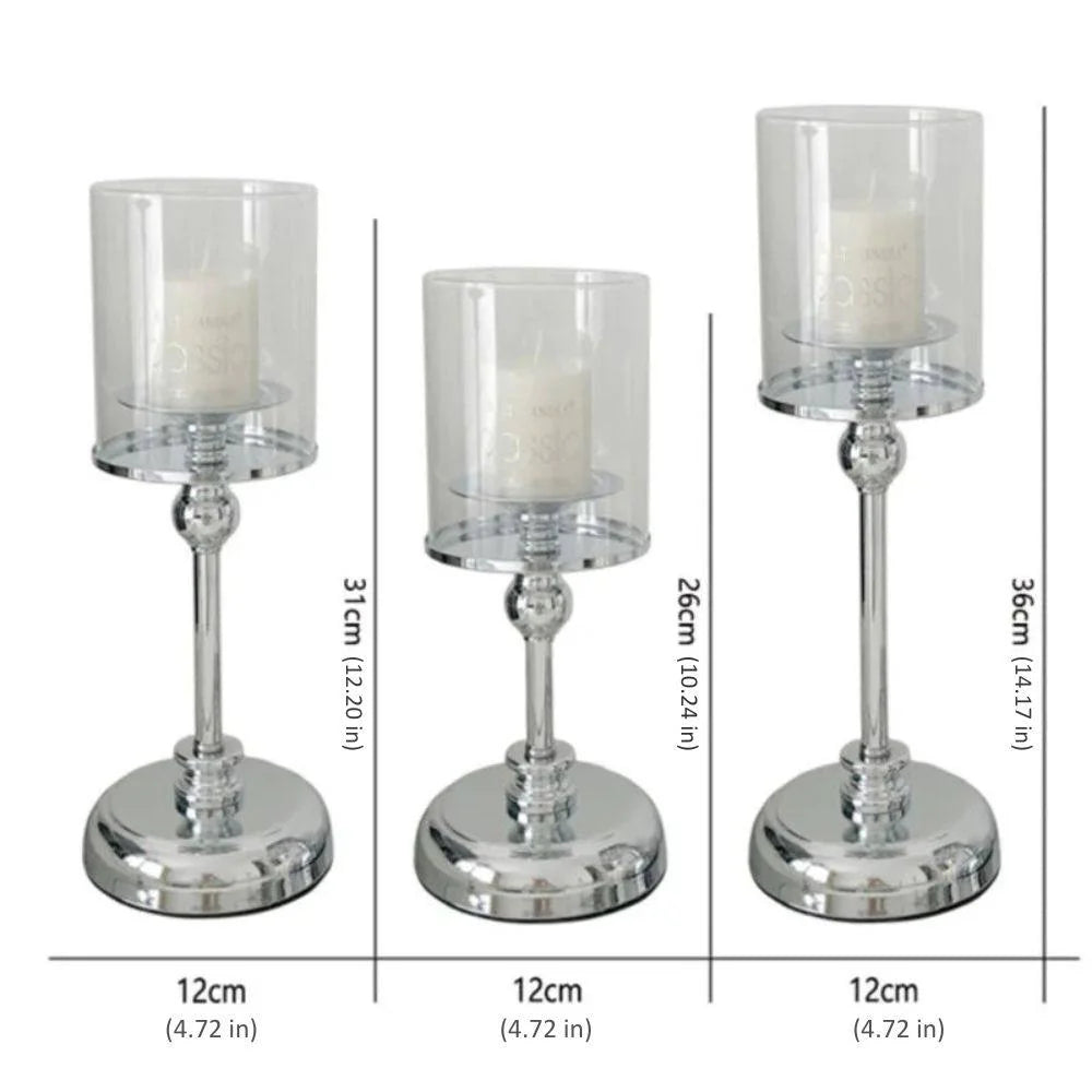 Candle Holder Nordic Minimalist Metal Finish & Multiple Heights