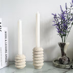 Candle Holder Polished Marble Roman-Inspired