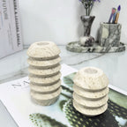 Candle Holder Polished Marble Roman-Inspired