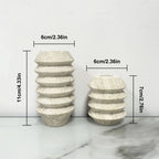 Candle Holder Polished Marble Roman-Inspired