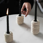 Candle Holder Polished Marble Roman-Inspired