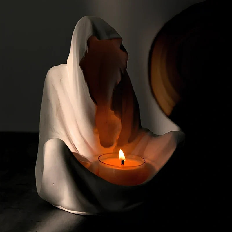Candle Holder Resin Gothic Sculpted Fits Cup Candles