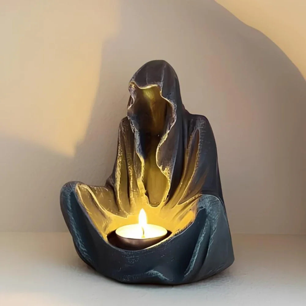 Candle Holder Resin Gothic Sculpted Fits Cup Candles