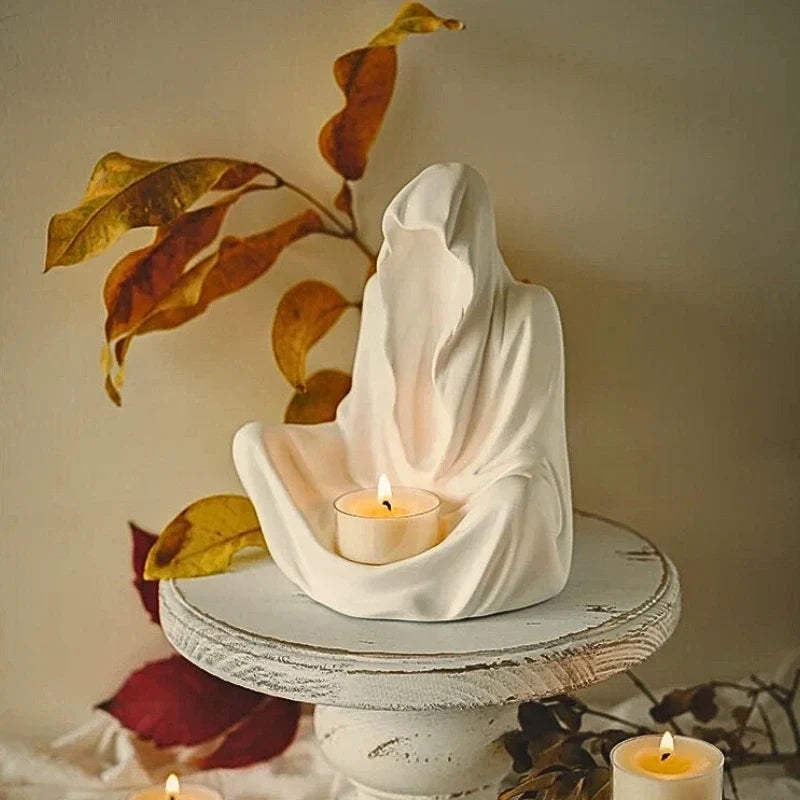 Candle Holder Resin Gothic Sculpted Fits Cup Candles