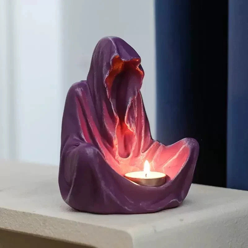 Candle Holder Resin Gothic Sculpted Fits Cup Candles