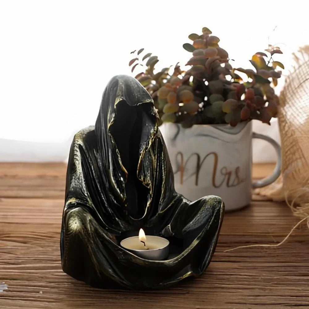 Candle Holder Resin Gothic Sculpted Fits Cup Candles
