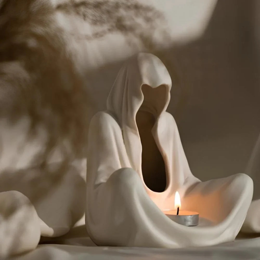 Candle Holder Resin Gothic Sculpted Fits Cup Candles