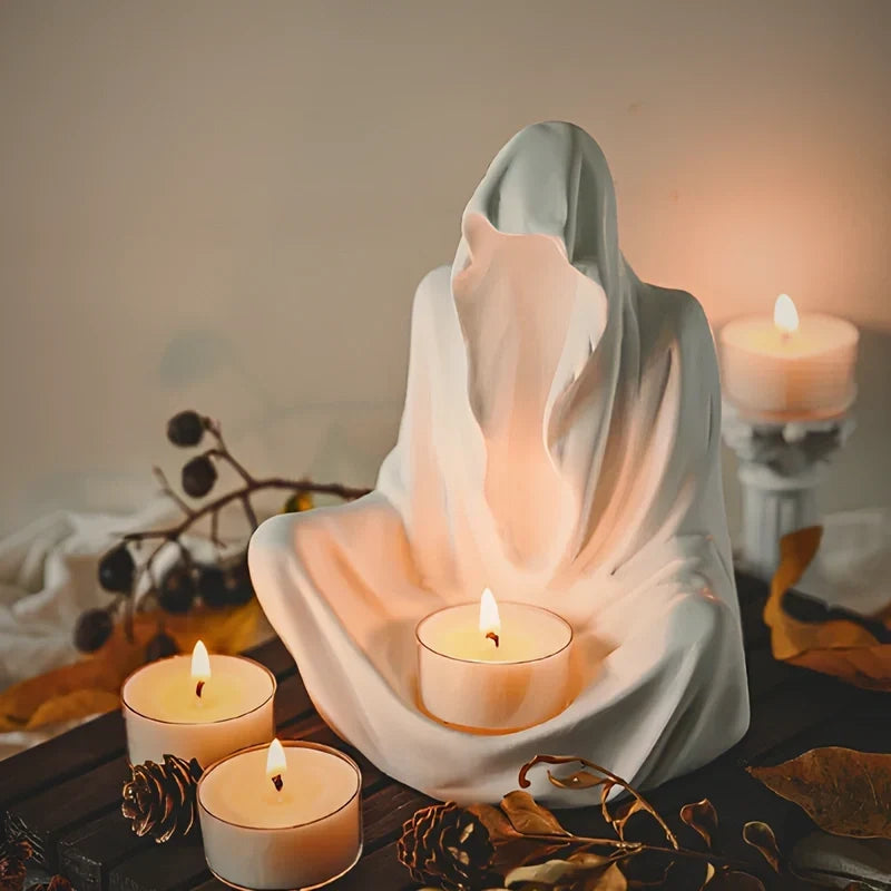 Candle Holder Resin Gothic Sculpted Fits Cup Candles