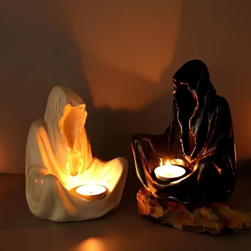 Candle Holder Resin Gothic Sculpted Fits Cup Candles