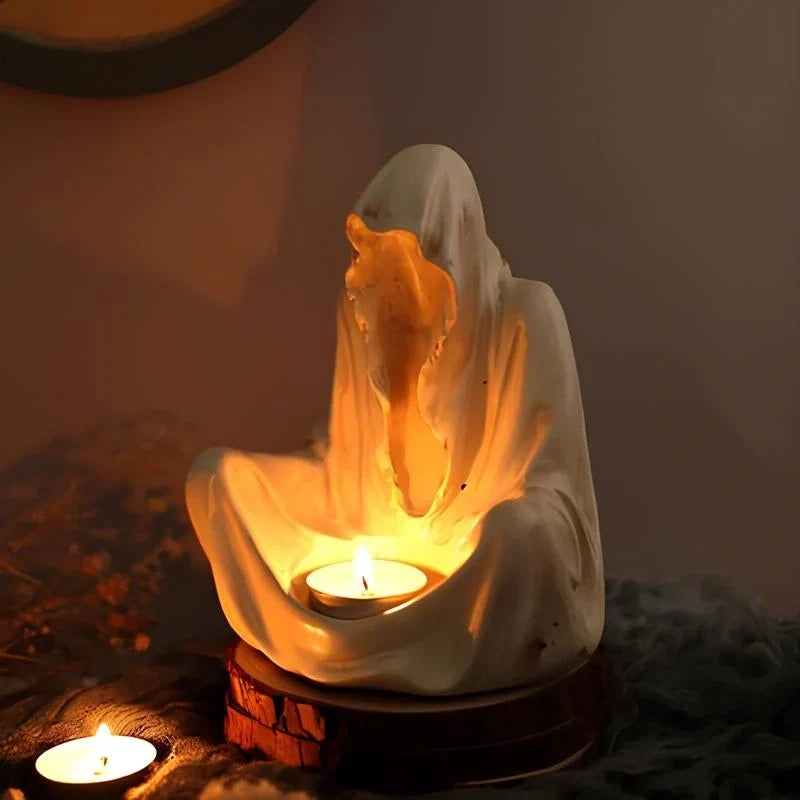 Candle Holder Resin Gothic Sculpted Fits Cup Candles