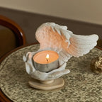 Candle Holder Resin Wing Design Ambient Glow