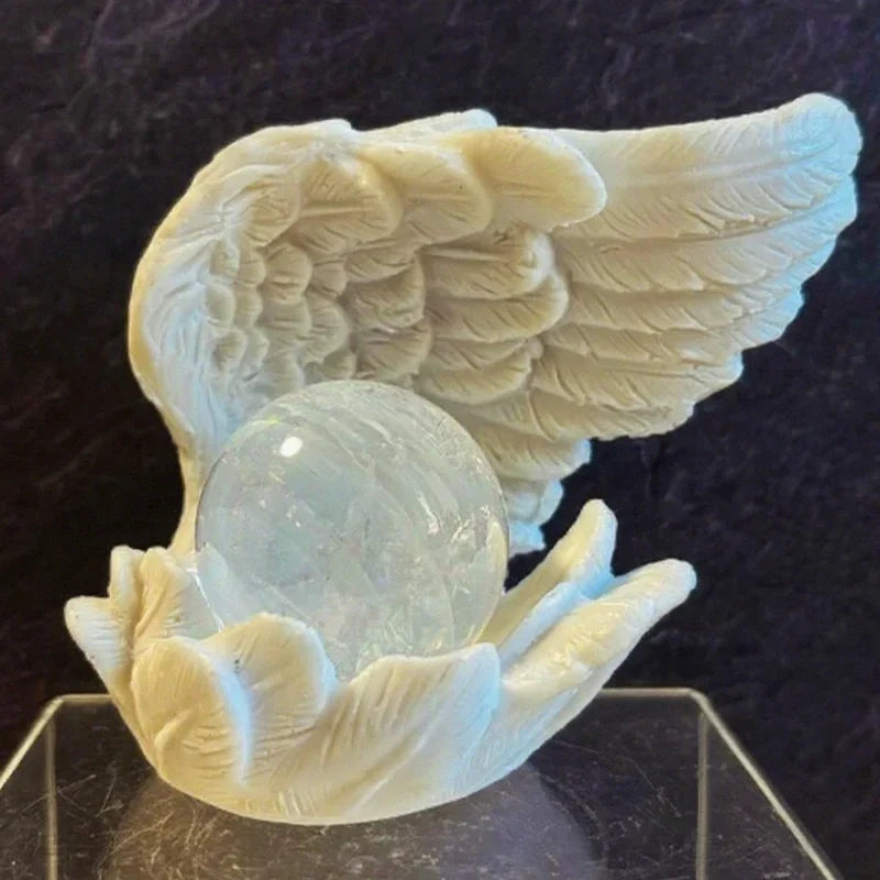 Candle Holder Resin Wing Design Ambient Glow
