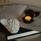 Candle Holder Resin Wing Design Ambient Glow
