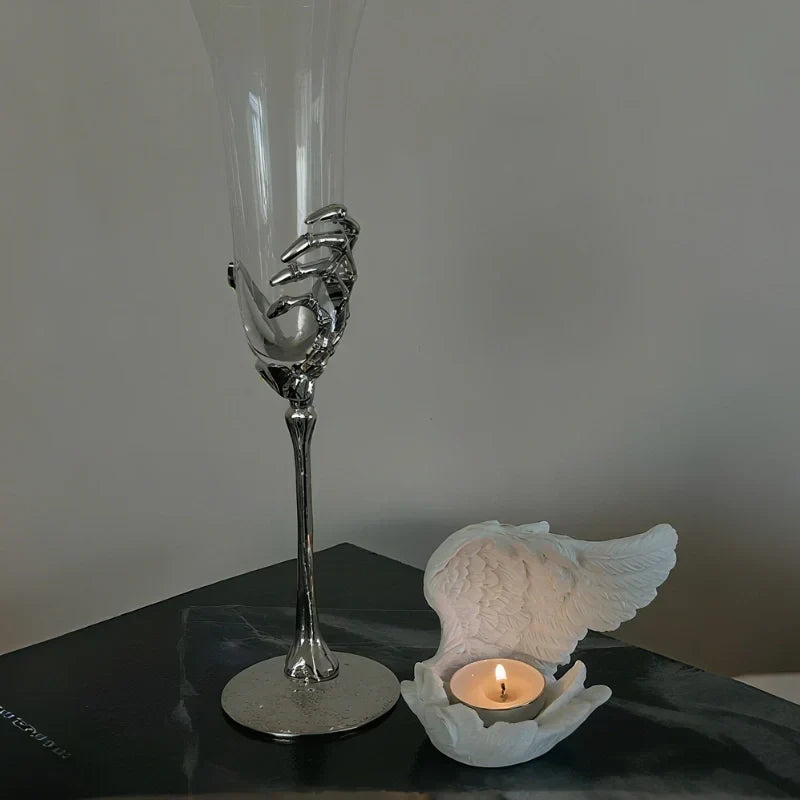 Candle Holder Resin Wing Design Ambient Glow