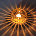 Candle Holder Rippled Glass Compact Tabletop