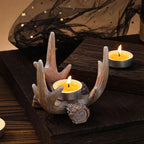 Candle Holder Sculptural Antler Resin Compact