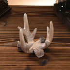Candle Holder Sculptural Antler Resin Compact