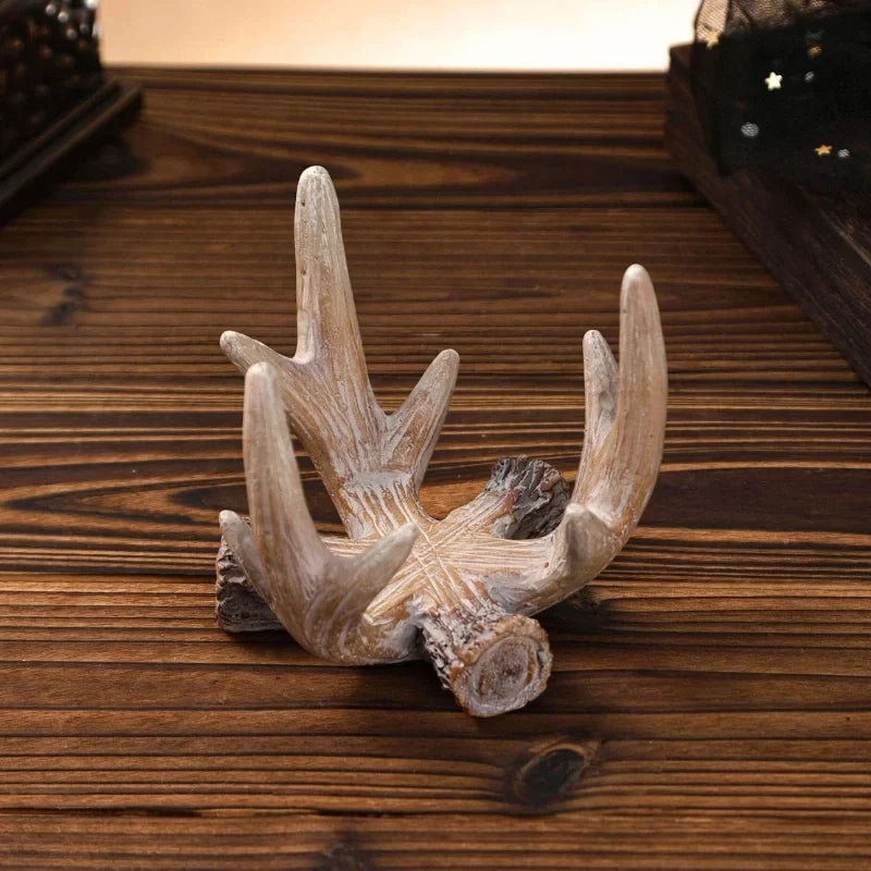 Candle Holder Sculptural Antler Resin Compact