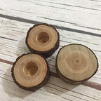 Candle Holder Set Fir Wood Jute-Wrapped Pillar & Taper