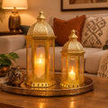 Candle Lantern Set Moroccan-Inspired Warm Ambient Lighting